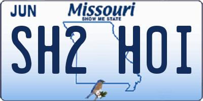 MO license plate SH2H0I