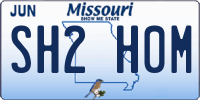MO license plate SH2H0M