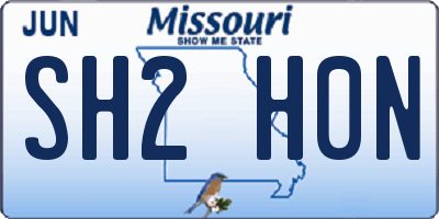 MO license plate SH2H0N