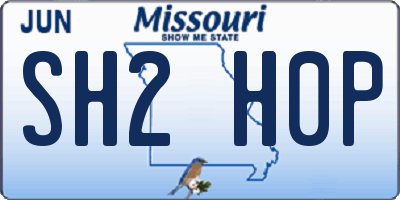 MO license plate SH2H0P