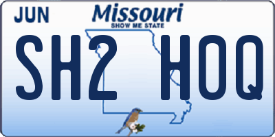 MO license plate SH2H0Q