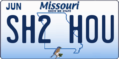 MO license plate SH2H0U
