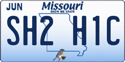 MO license plate SH2H1C