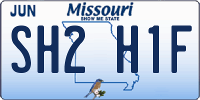 MO license plate SH2H1F