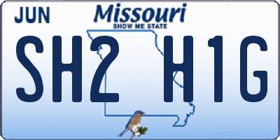 MO license plate SH2H1G