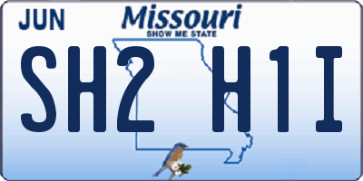 MO license plate SH2H1I