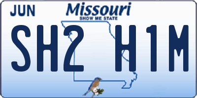 MO license plate SH2H1M