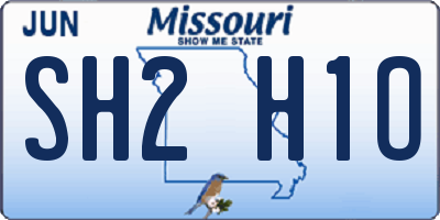 MO license plate SH2H1O