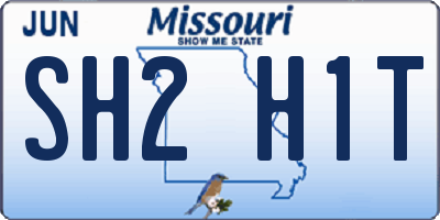 MO license plate SH2H1T