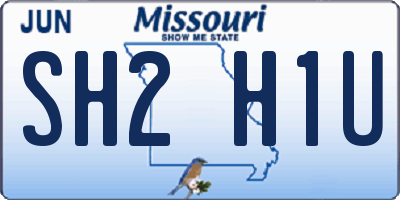 MO license plate SH2H1U