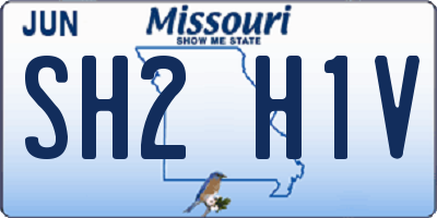 MO license plate SH2H1V
