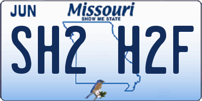 MO license plate SH2H2F