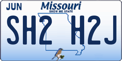 MO license plate SH2H2J