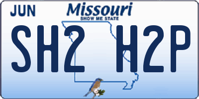 MO license plate SH2H2P