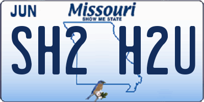 MO license plate SH2H2U