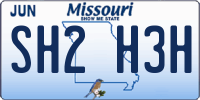 MO license plate SH2H3H