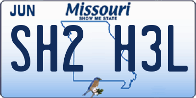 MO license plate SH2H3L