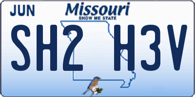 MO license plate SH2H3V