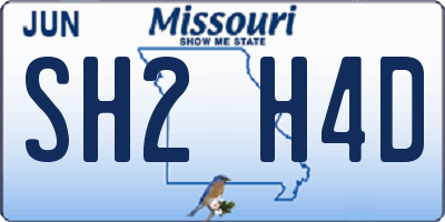 MO license plate SH2H4D