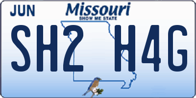 MO license plate SH2H4G