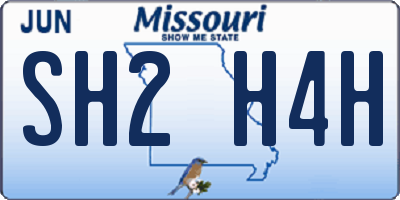 MO license plate SH2H4H