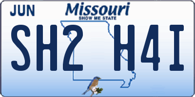 MO license plate SH2H4I
