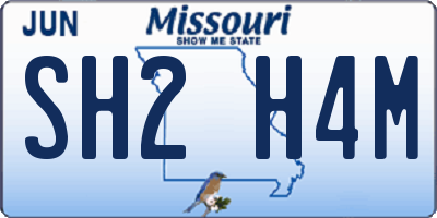 MO license plate SH2H4M