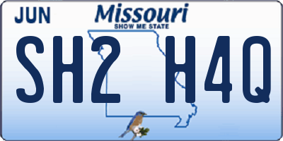 MO license plate SH2H4Q