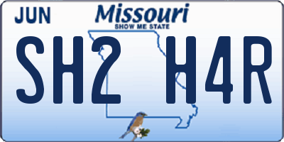 MO license plate SH2H4R