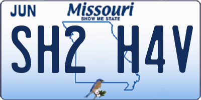 MO license plate SH2H4V