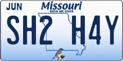 MO license plate SH2H4Y