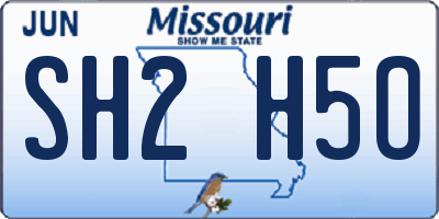 MO license plate SH2H5O
