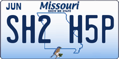 MO license plate SH2H5P