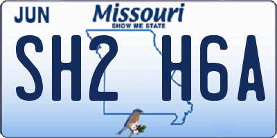 MO license plate SH2H6A