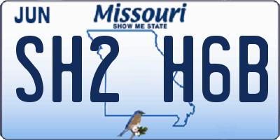 MO license plate SH2H6B