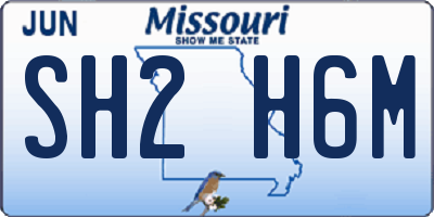 MO license plate SH2H6M