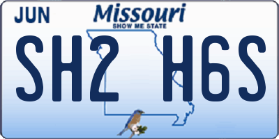 MO license plate SH2H6S