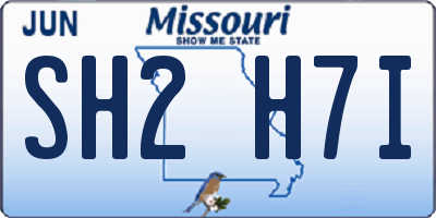 MO license plate SH2H7I