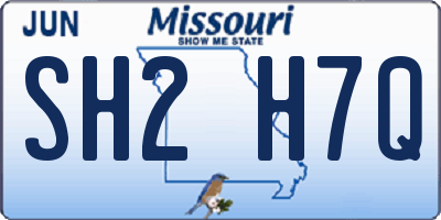MO license plate SH2H7Q