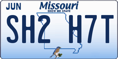 MO license plate SH2H7T