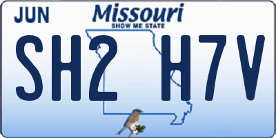 MO license plate SH2H7V