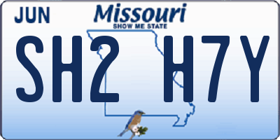 MO license plate SH2H7Y