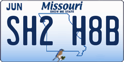 MO license plate SH2H8B
