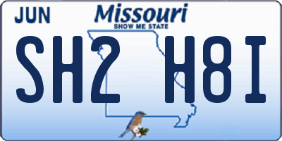 MO license plate SH2H8I