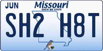MO license plate SH2H8T
