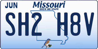 MO license plate SH2H8V