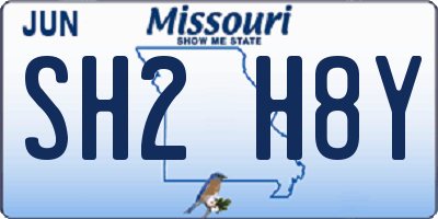 MO license plate SH2H8Y