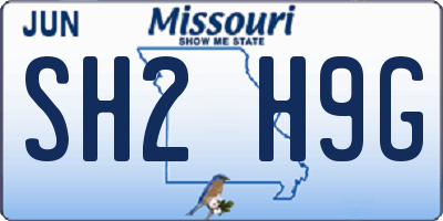 MO license plate SH2H9G
