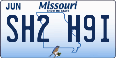 MO license plate SH2H9I