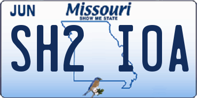 MO license plate SH2I0A